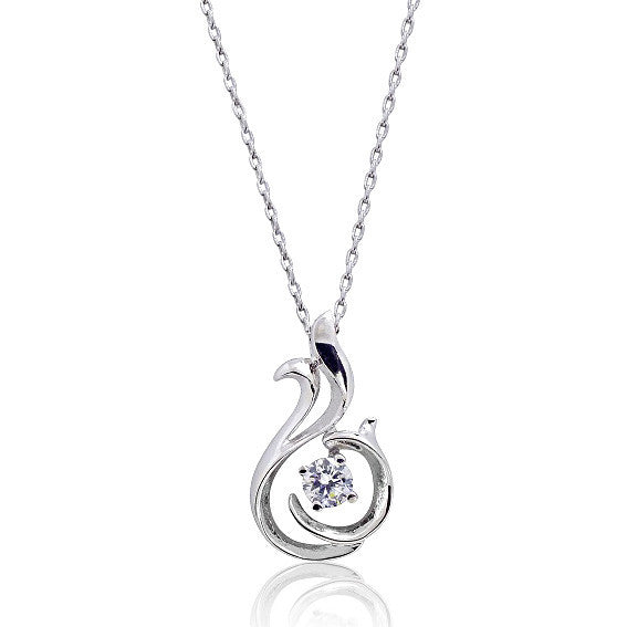 925 Sterling Silver 0.45 Carat CZ Necklace - Jewelry - Prjewel.com - 1