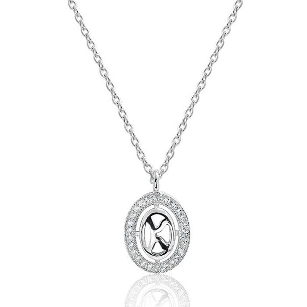 925 Sterling Silver 0.2 Carat Cubic Zirconia Pendant Necklace - Jewelry - Prjewel.com - 1