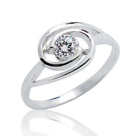 925 Sterling Silver 0.45 Carat CZ Ring - Jewelry - Prjewel.com - 1