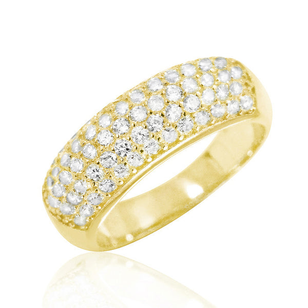 18k Gold Over 925 Sterling Silver 2.64 Carat Cubic Zirconia Ring - Jewelry - Prjewel.com - 1
