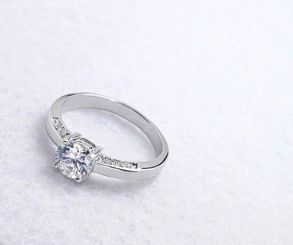 925 Sterling Silver 1.4 Carat Cubic Zirconia Fancy Solitaire Ring - Jewelry - Prjewel.com - 2