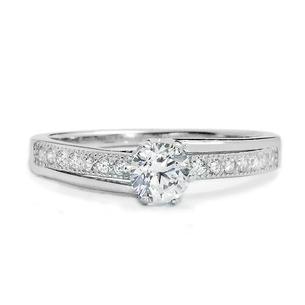 925 Sterling Silver 0.45 Carat CZ Fashion Ring - Jewelry - Prjewel.com - 1