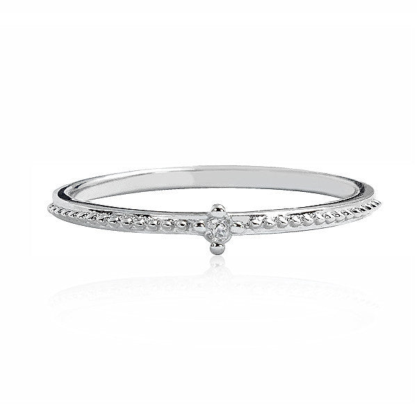 925 Sterling Silver 0.02 Carat Diamond Ring - Jewelry - Prjewel.com - 1