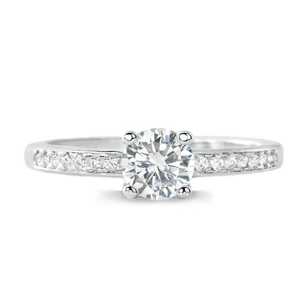 5mm Brilliant Cut Cubic Zirconia 925 Sterling Silver Ring - Jewelry - Prjewel.com - 1